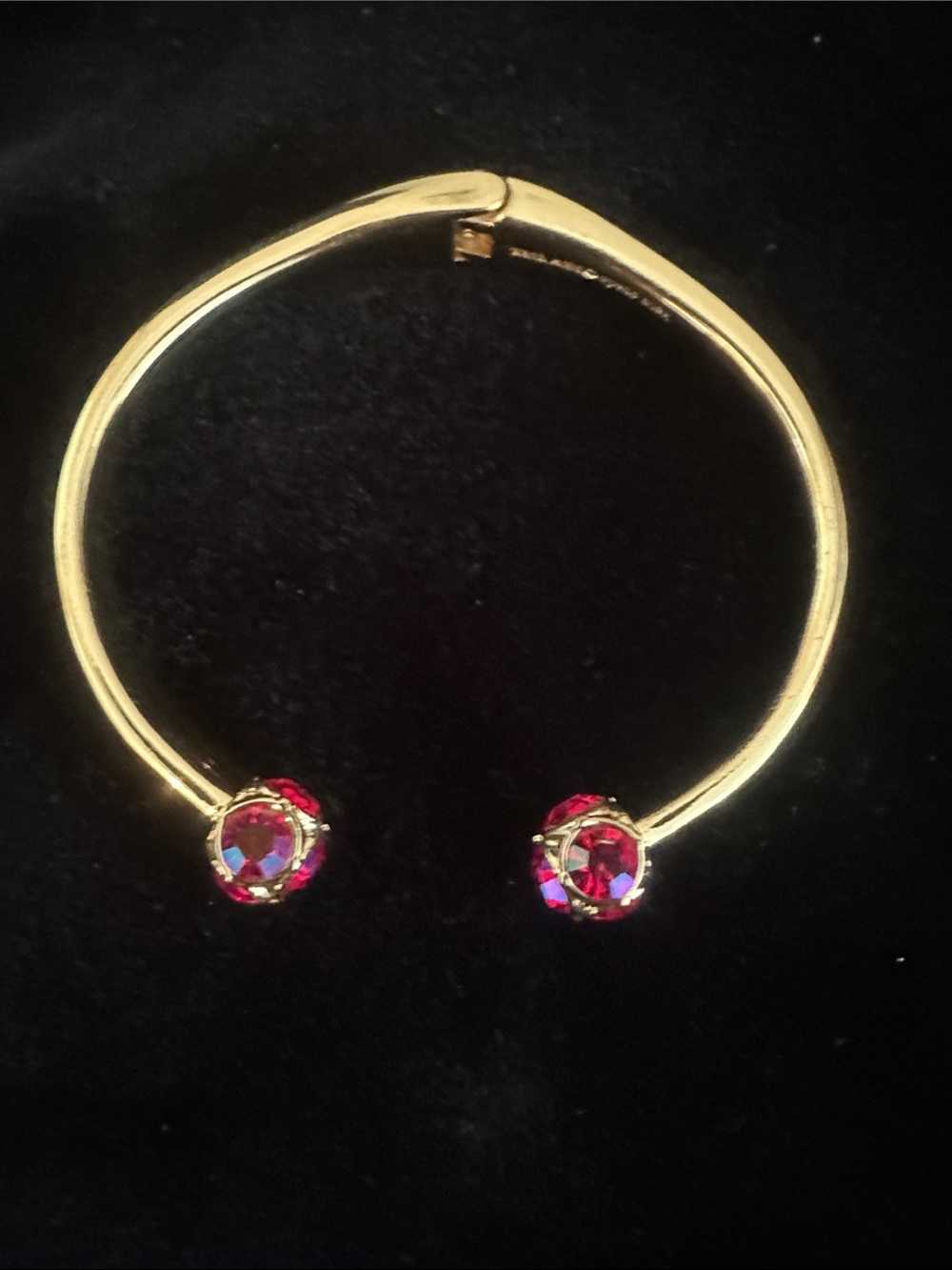 Kate Spade Lady Marmelade Pink Purple Crystal Open Cuff Bracelet - Picture 5 of 9